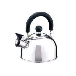 Pava de acero pico silbador mango negro