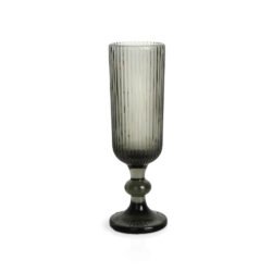 Copa champagne rayada gris 160ml