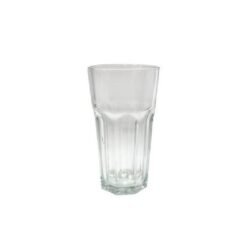 Vaso de vidrio facetado 330cc