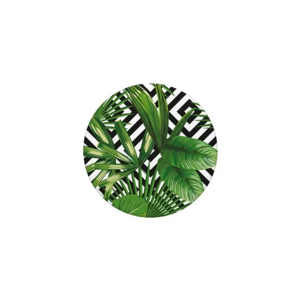 Individual redondo de ecocuero estampado