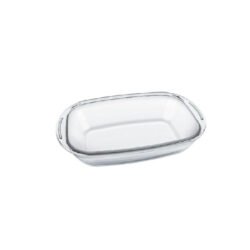 Fuente rectangular de vidrio linea Sempre 39x24cm 4L