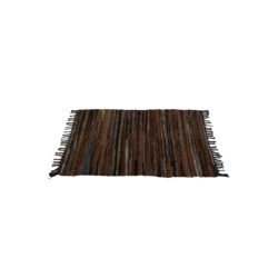 Alfombra rectangular marrón 70x120cm