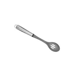 Cuchara calada nylon gris con mango de acero Hudson