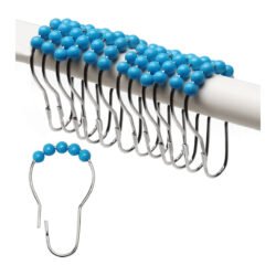Ganchos para cortina de baño diseño bolitas x12