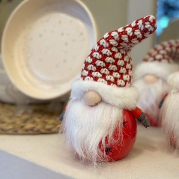 Muñeco gnomo de navidad de cerámica con luz 24cm