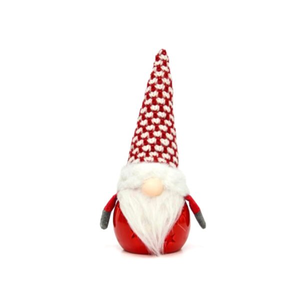 Muñeco gnomo de navidad de cerámica con luz 24cm