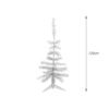 Árbol pino de navidad gofrado blanco delgado de 120cm
