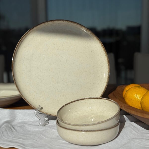 Plato playo de cerámica modelo Ivory 27cm