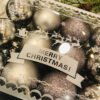 Set de 24 bolas de navidad de plástico metalizado en caja
