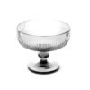 Copa de postre de vidrio rayado color 310ml