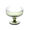 Copa de postre de vidrio rayado color 310ml