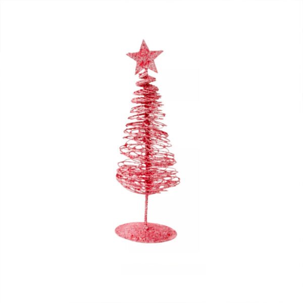 Pinito navideño de alambre con estrella de 7x18cm varios colores