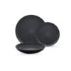 Plato playo de postre negro Onix de 20cm Oxford