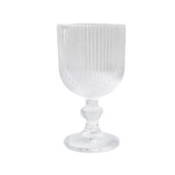 Copa de vidrio rayado Sophie 15cm transparente 350cc