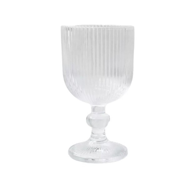 Copa de vidrio rayado Sophie 15cm transparente 350cc