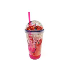Vaso de plástico Dinos con gel refrigerante 450ml