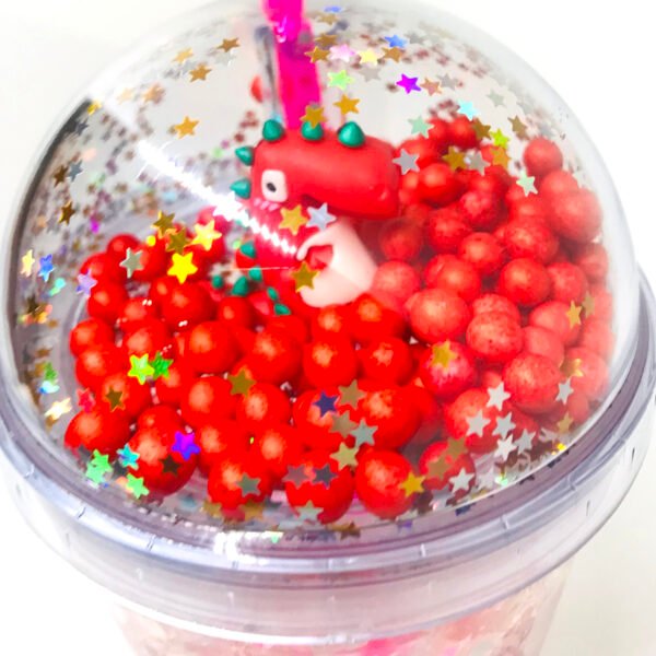 Vaso de plástico Dinos con gel refrigerante 450ml