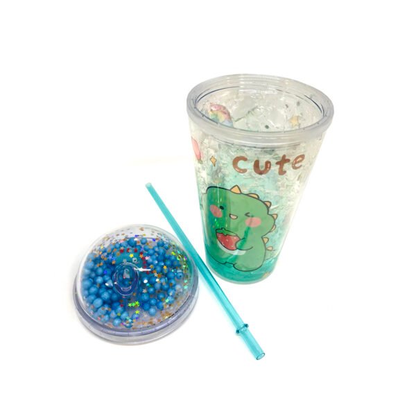 Vaso de plástico Dinos con gel refrigerante 450ml