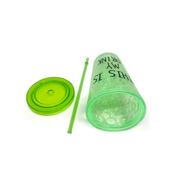 Vaso de plástico doble pared con gel refrigerante 450ml