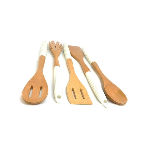 Set de utensilios 6 piezas madera y plástico