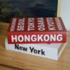 Set x3 cajas libros decorativos modelo Ciudades