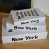Set x3 cajas libros decorativos modelo Ciudades