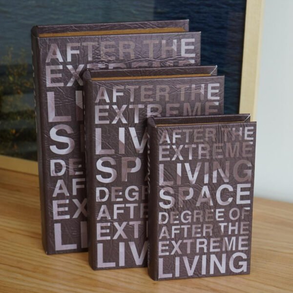 Set x3 cajas libros decorativos modelo Marakesh