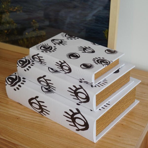 Set x3 cajas libros decorativos modelo Marakesh