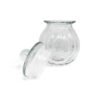 Frasco vidrio rayado bombe con tapa 2,6 litros