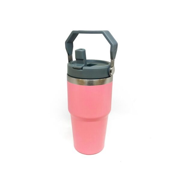 Vaso termico 600ml con manija con fondo blanco