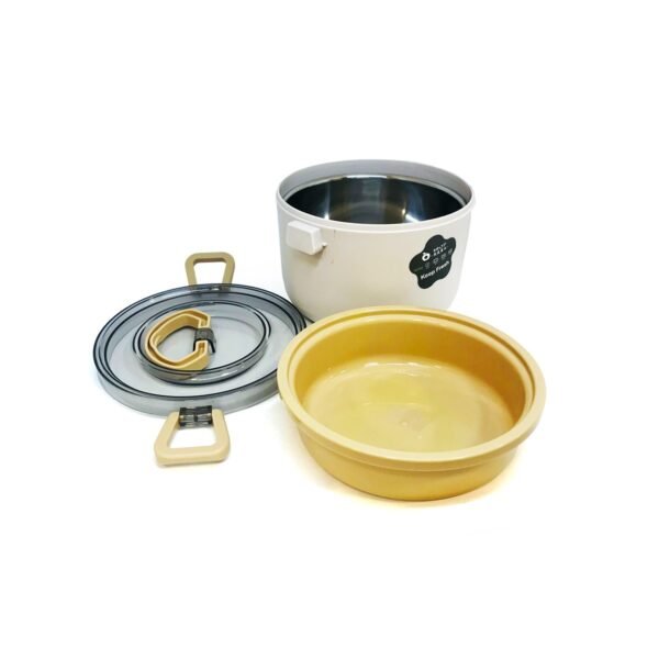 Lunchera vianda de plastico con recipiente de acero desmontable