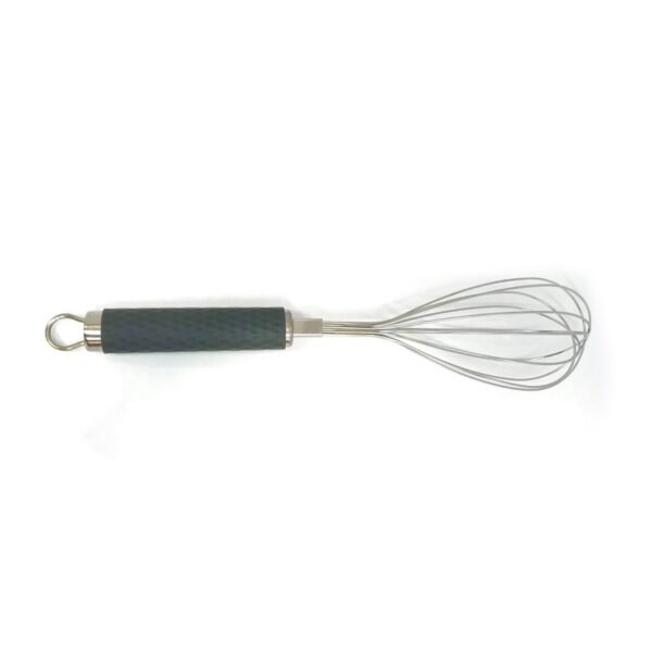 Batidor pera utensilio cocina mango metal y silicona