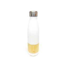 Botella térmica de acero inoxidable con bambú 470ml