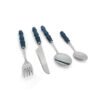 Set x24 cubiertos de acero mango perlas colores