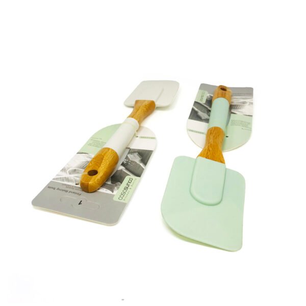 Espátula repostera de silicona con mango de madera