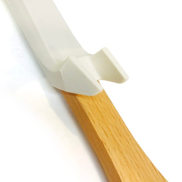Cuchara calada de madera y mango de silicona 32cm