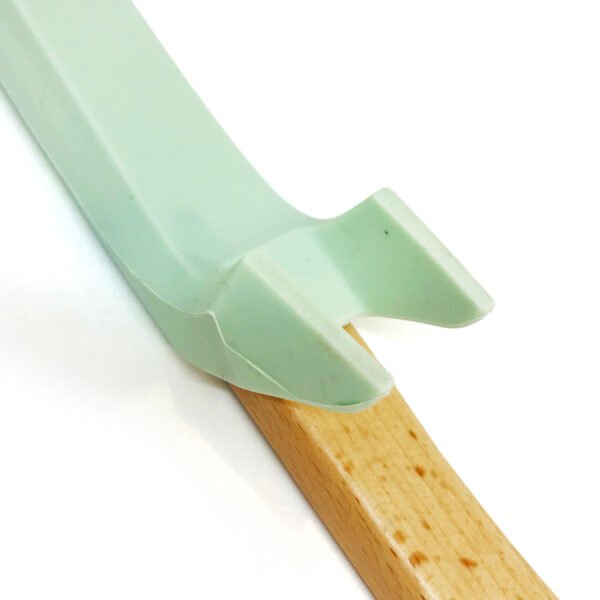 Cuchara calada de madera y mango de silicona 32cm