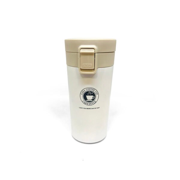 Vaso térmico de acero inoxidable con filtro y botón push 380ml