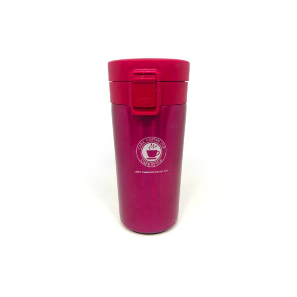 Vaso térmico de acero inoxidable con filtro y botón push 380ml