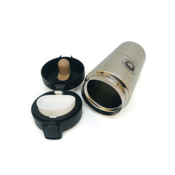 Vaso térmico de acero inoxidable con filtro y botón push 380ml