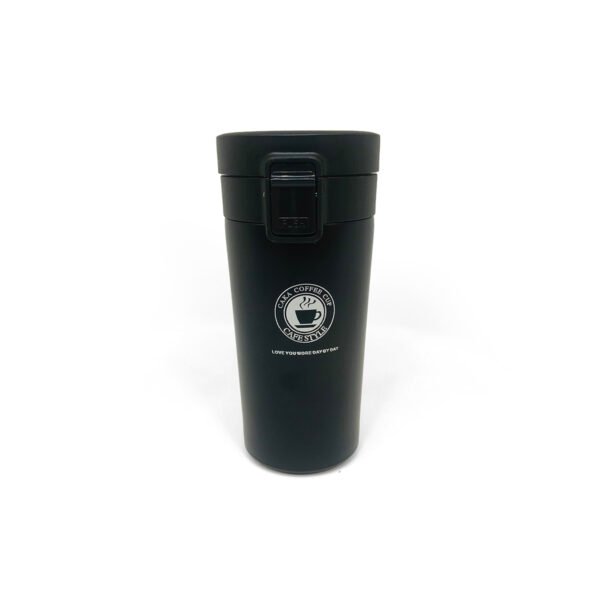 Vaso térmico de acero inoxidable con filtro y botón push 380ml