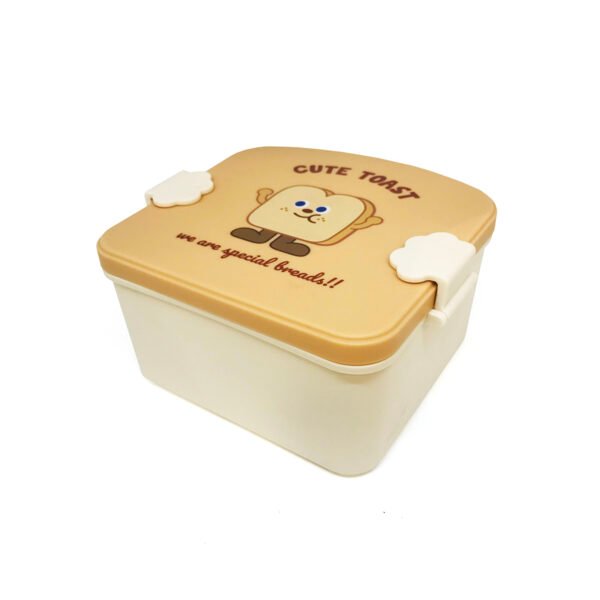 Vianda lunchera plástica con cubiertos desayuno