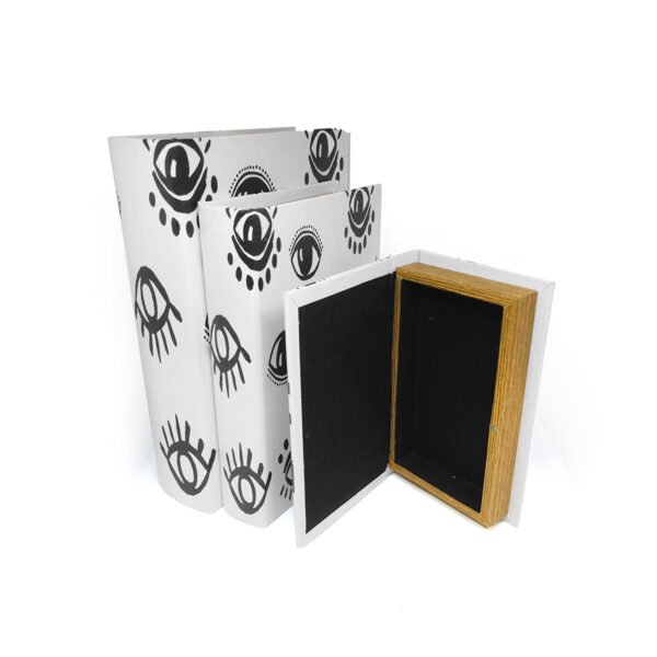 Set x3 cajas libros decorativos modelo Marakesh