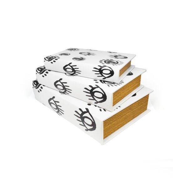 Set x3 cajas libros decorativos modelo Marakesh