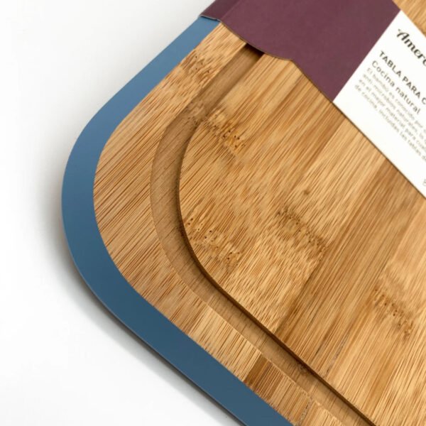 Tabla de picar de bambú 40x33cm borde esmaltado