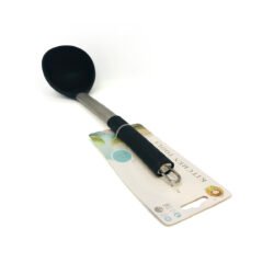 Cuchara de nylon para cocina con mango de metal