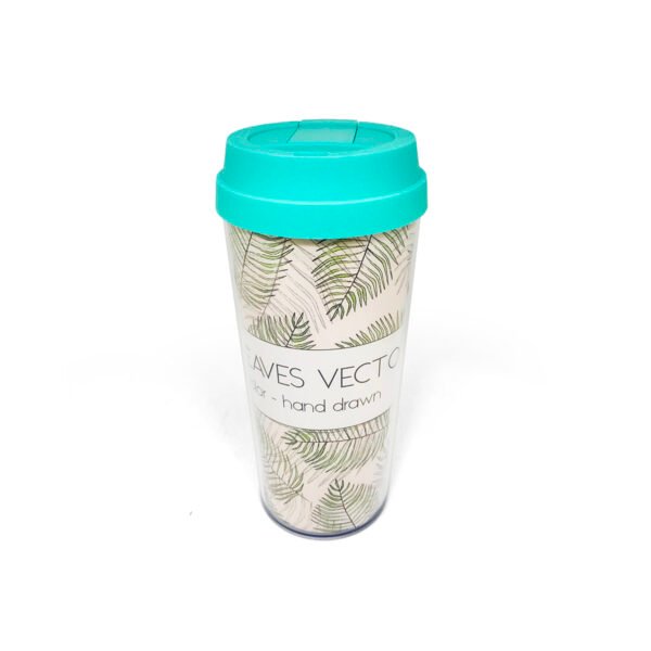 Vaso térmico de plástico 400ml varios diseños