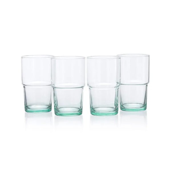 Vaso de vidrio reciclado color verde 440cc