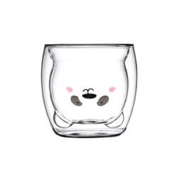 Taza de café doble vidrio "Panda" sin asa 300ml