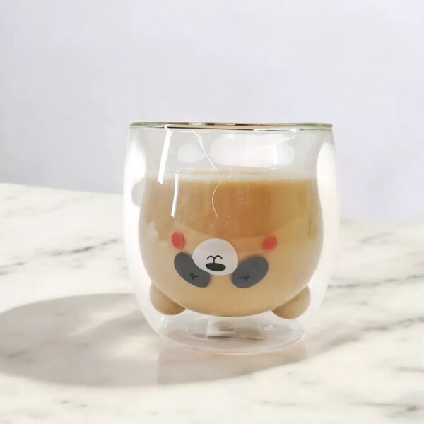 Taza de café doble vidrio "Panda" sin asa 300ml